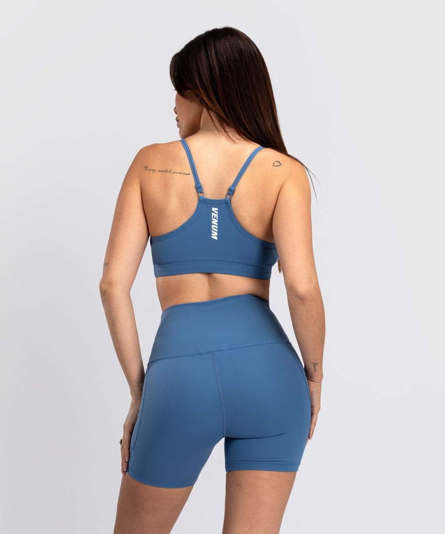 sutiã esportivo de baixo impacto venum essential para mulheres - azul tempestade