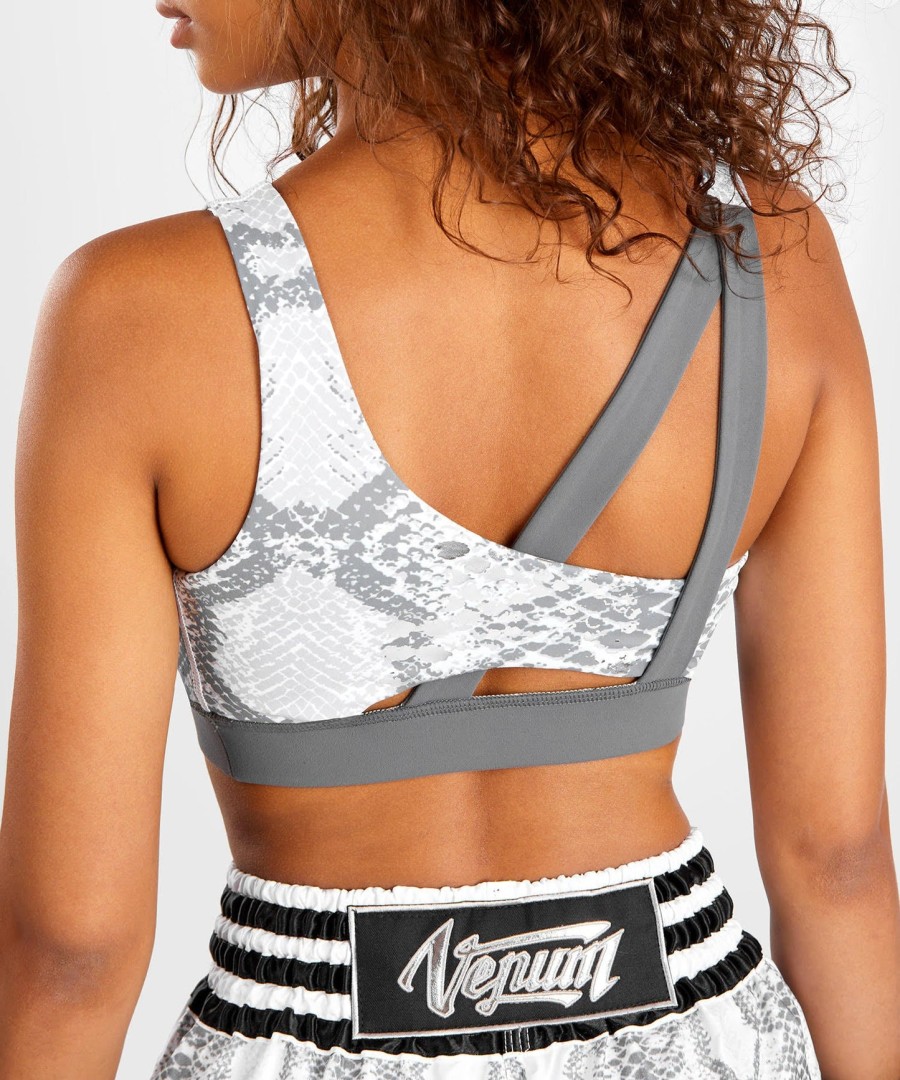 sutiã esportivo venum white snake para mulheres - branco