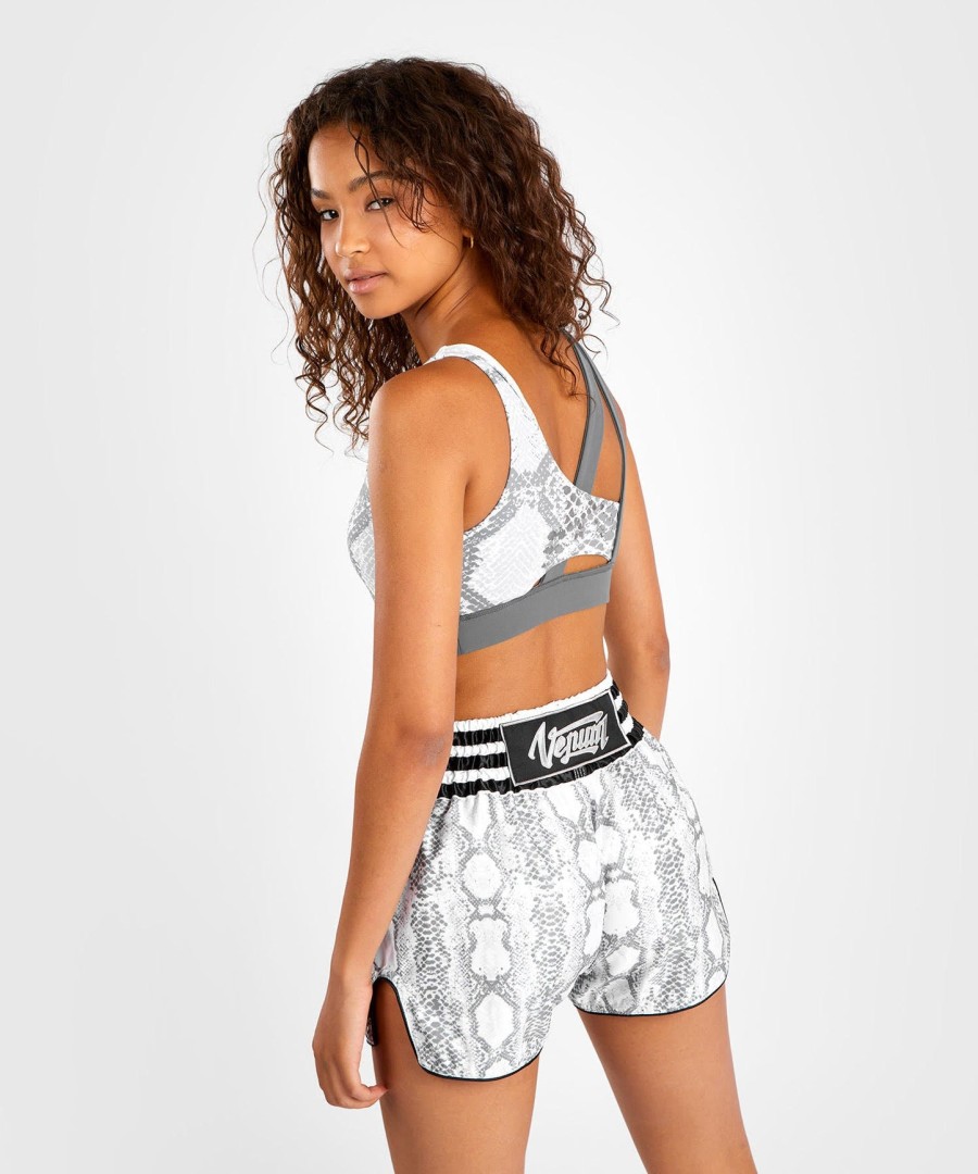 sutiã esportivo venum white snake para mulheres - branco