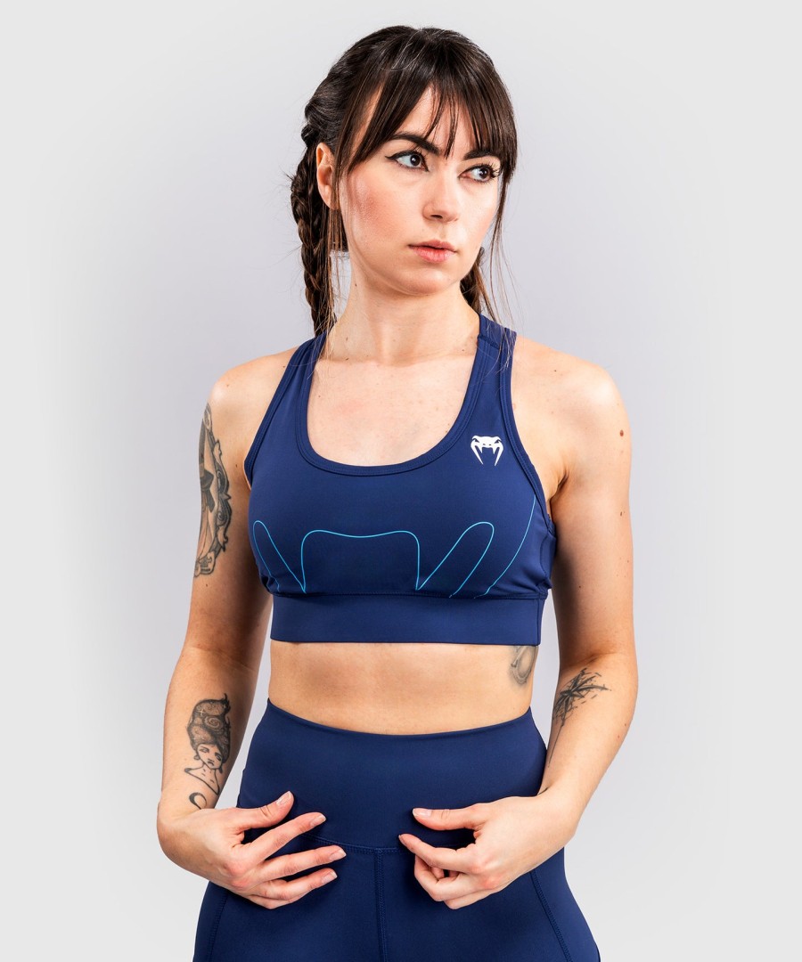 sutiã esportivo feminino original venum x top rank - azul marinho