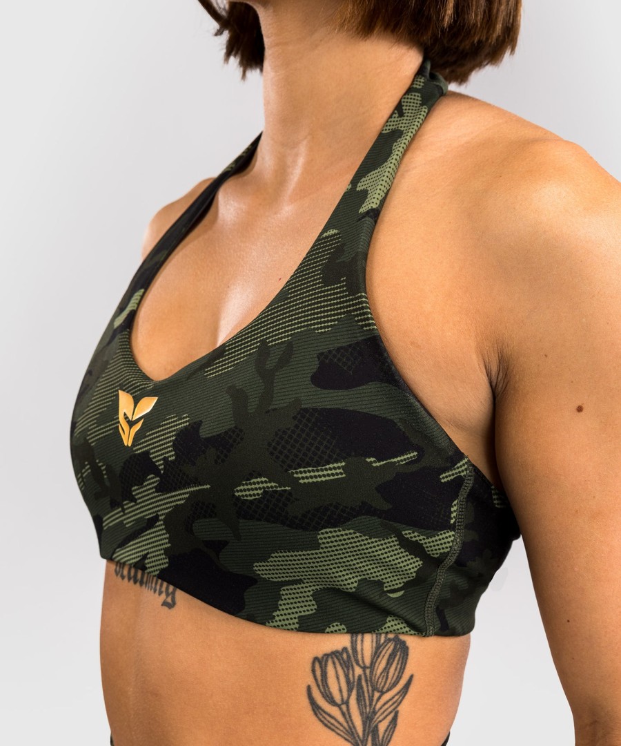 sutiã esportivo feminino venum x sophia rose - camuflagem florestal