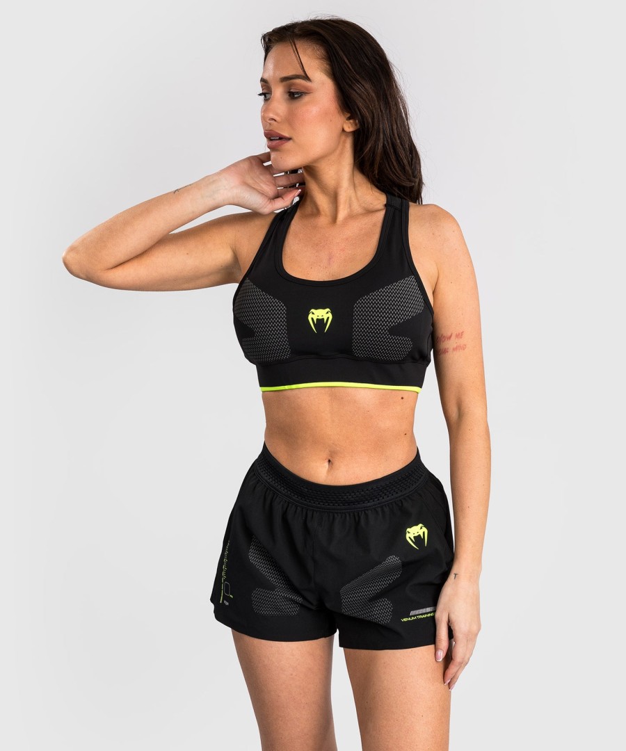 top esportivo venum training camp 4.0 - pretoverde neon