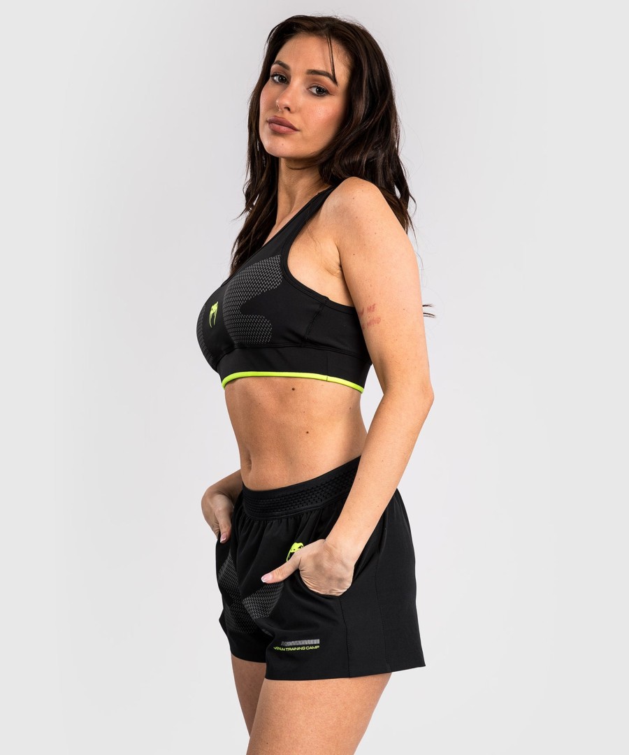 top esportivo venum training camp 4.0 - pretoverde neon