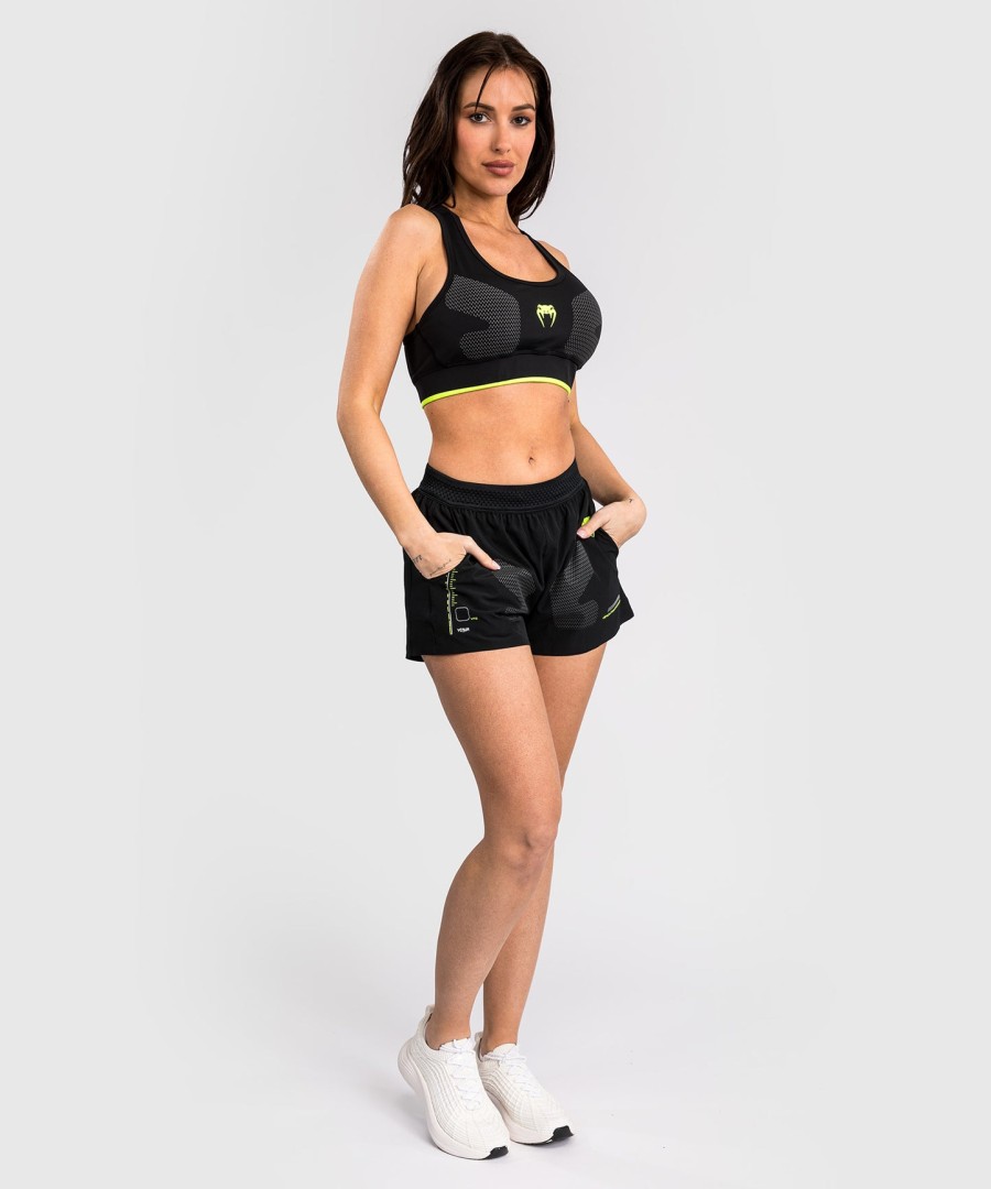 top esportivo venum training camp 4.0 - pretoverde neon