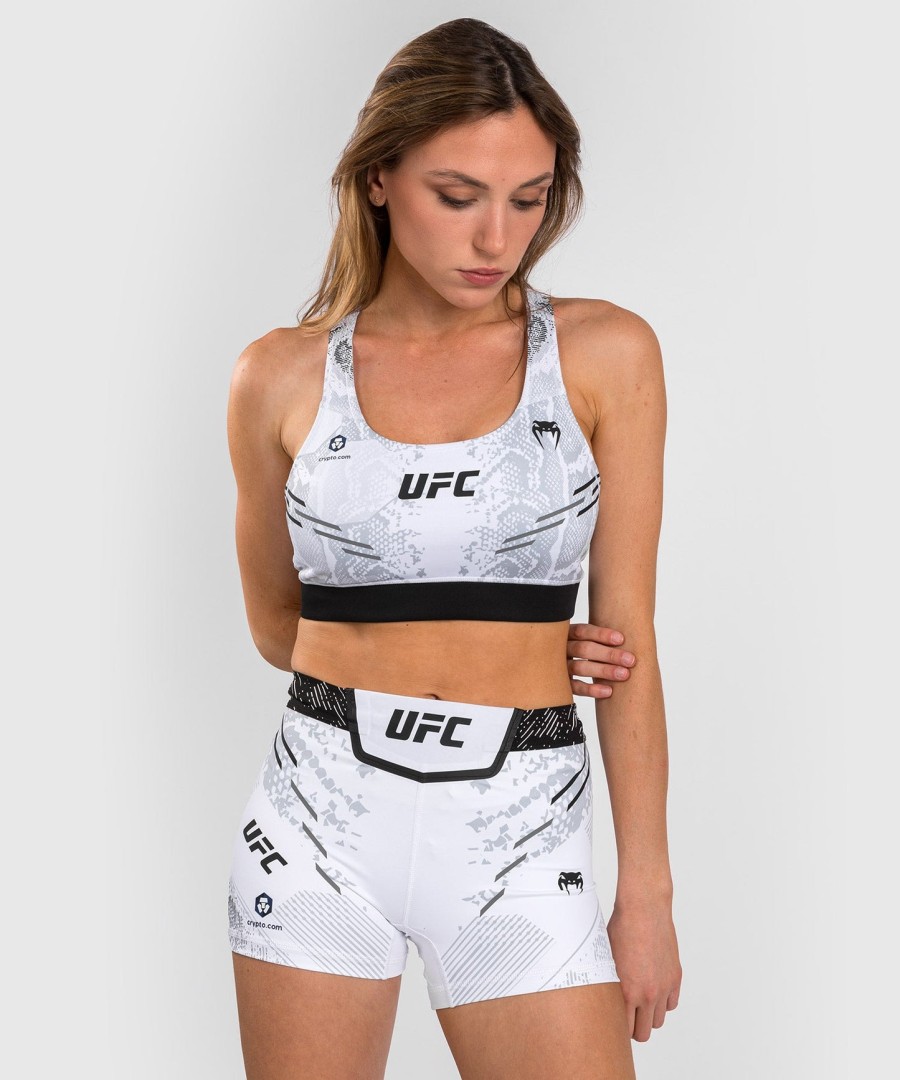 sutiã esportivo feminino ufc adrenaline by venum authentic fight night - branco