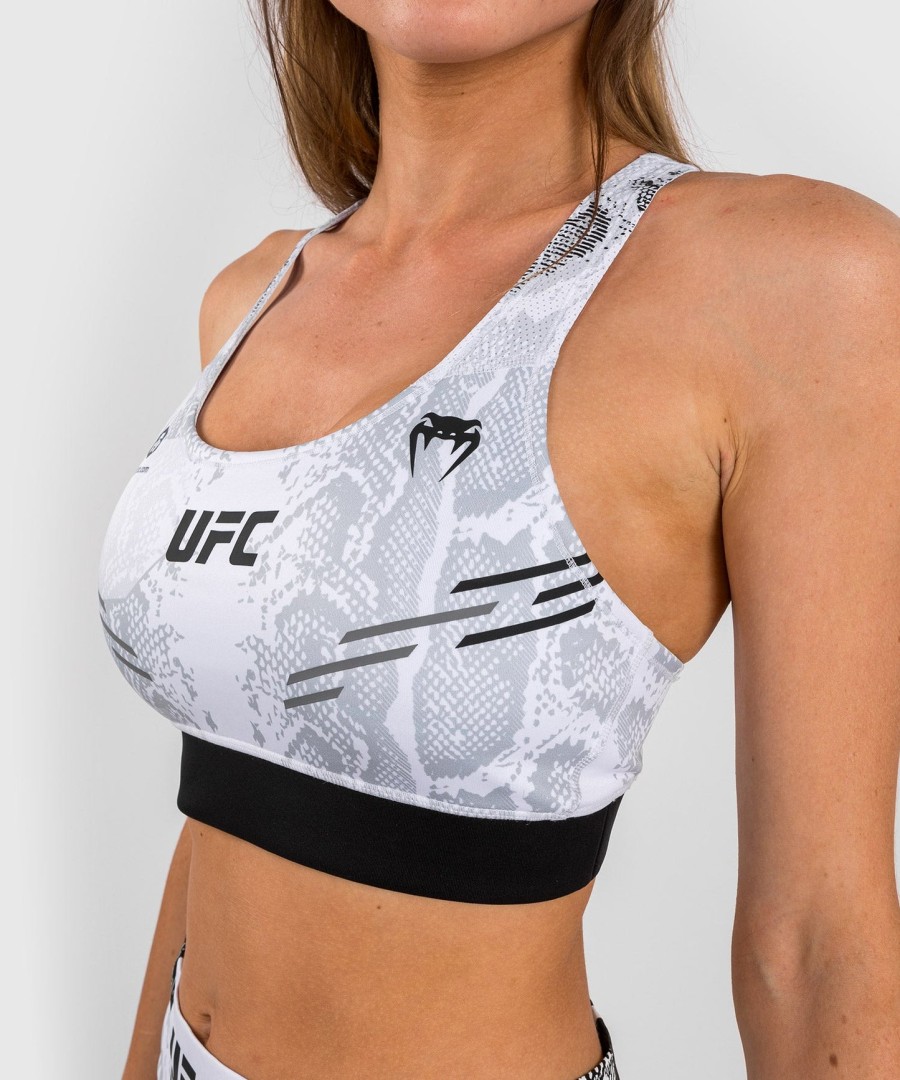 sutiã esportivo feminino ufc adrenaline by venum authentic fight night - branco