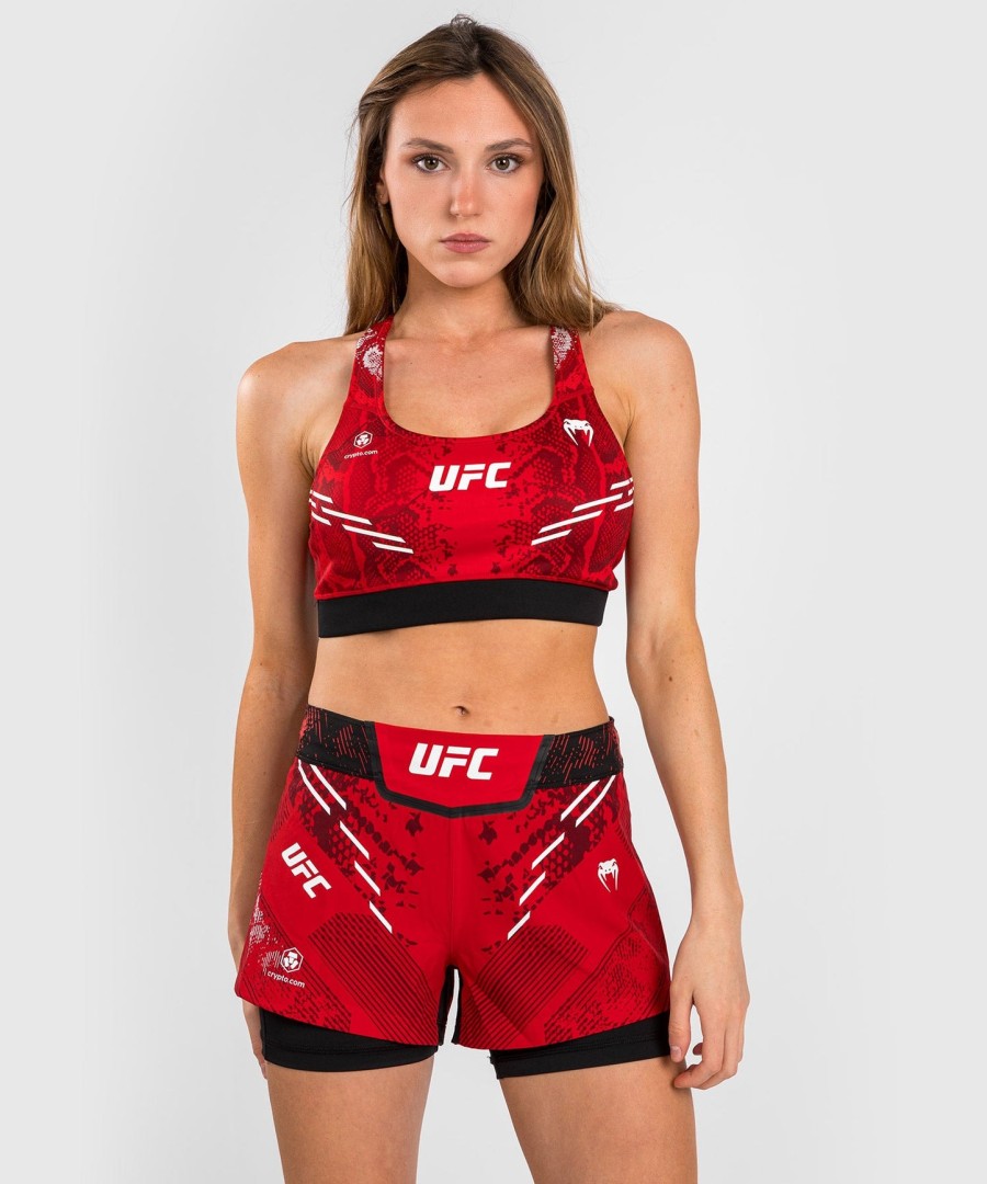 sutiã esportivo feminino ufc adrenaline by venum authentic fight night - vermelho