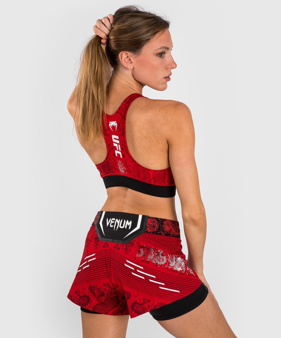 sutiã esportivo feminino ufc adrenaline by venum authentic fight night - vermelho