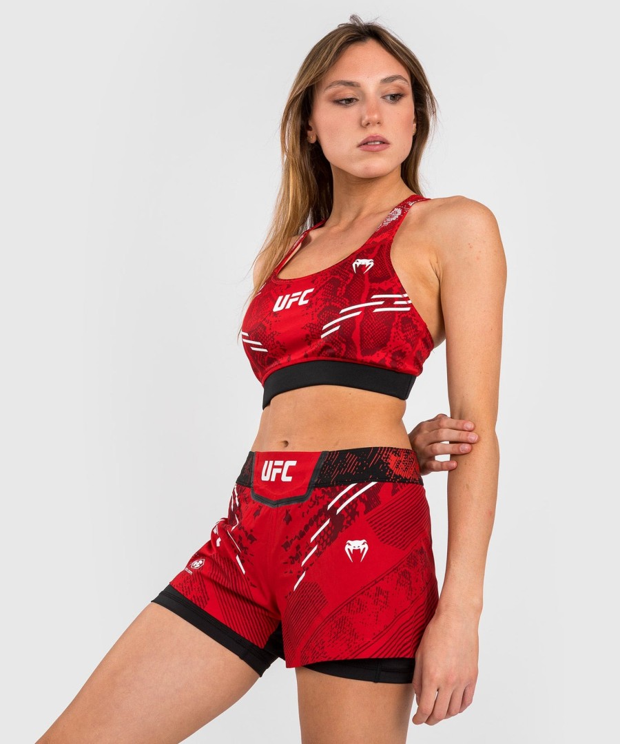sutiã esportivo feminino ufc adrenaline by venum authentic fight night - vermelho