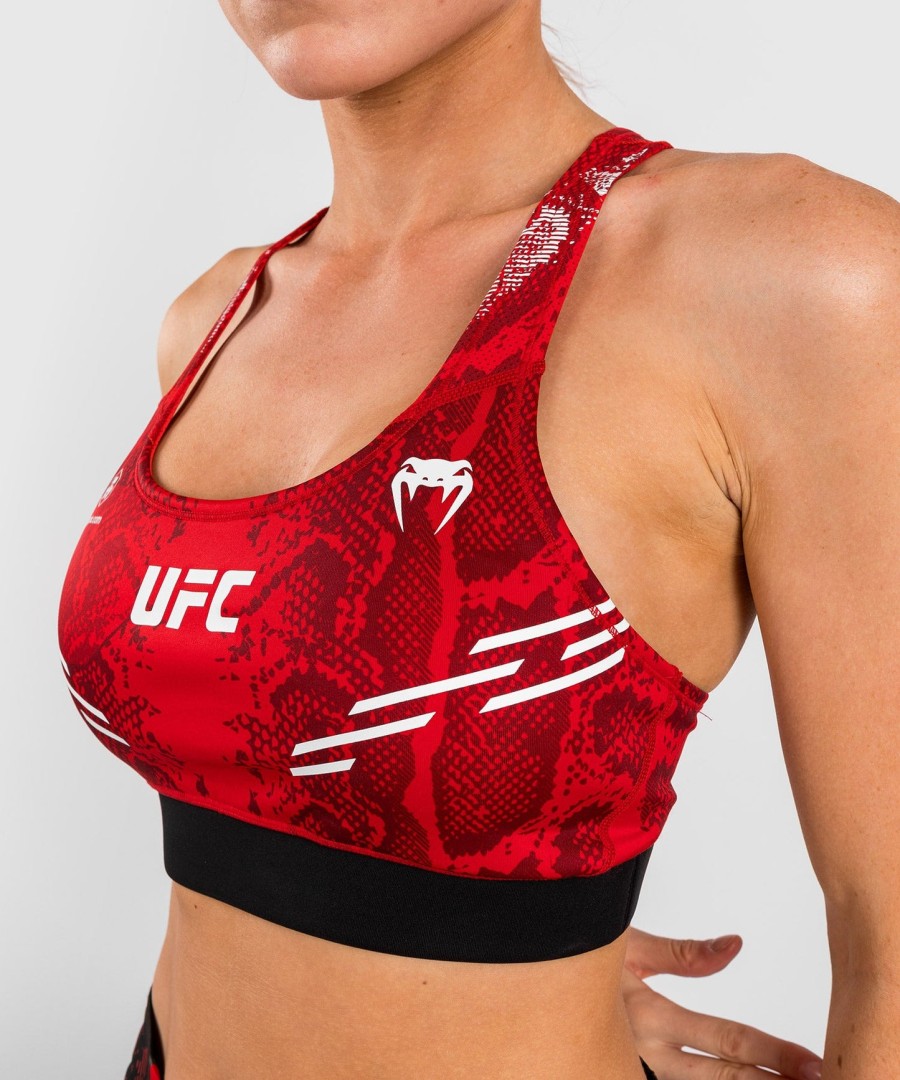 sutiã esportivo feminino ufc adrenaline by venum authentic fight night - vermelho