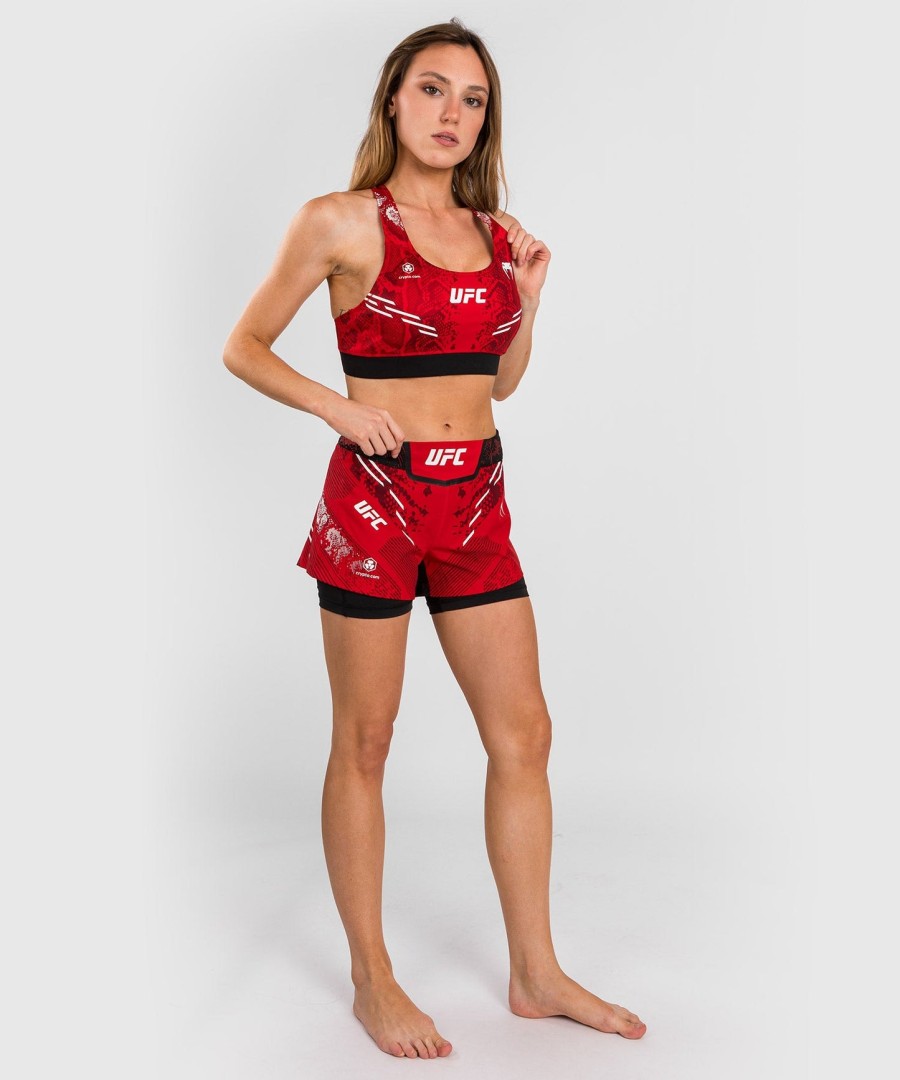 sutiã esportivo feminino ufc adrenaline by venum authentic fight night - vermelho