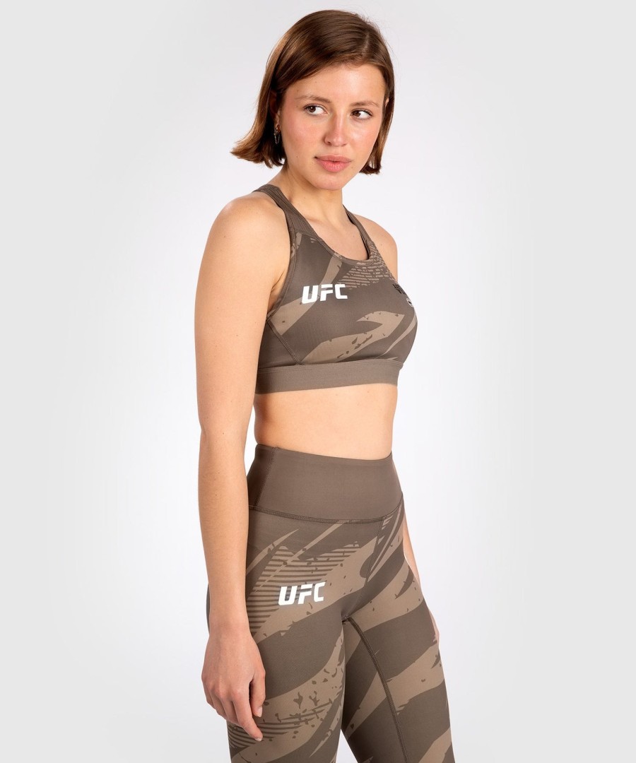 top esportivo feminino ufc adrenaline by venum fight week - camuflagem deserto