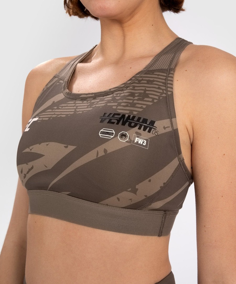 top esportivo feminino ufc adrenaline by venum fight week - camuflagem deserto