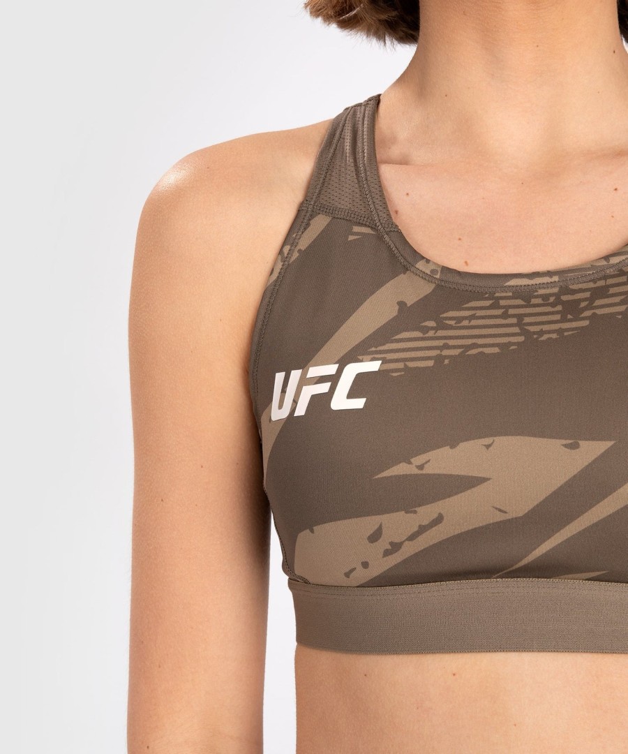 top esportivo feminino ufc adrenaline by venum fight week - camuflagem deserto