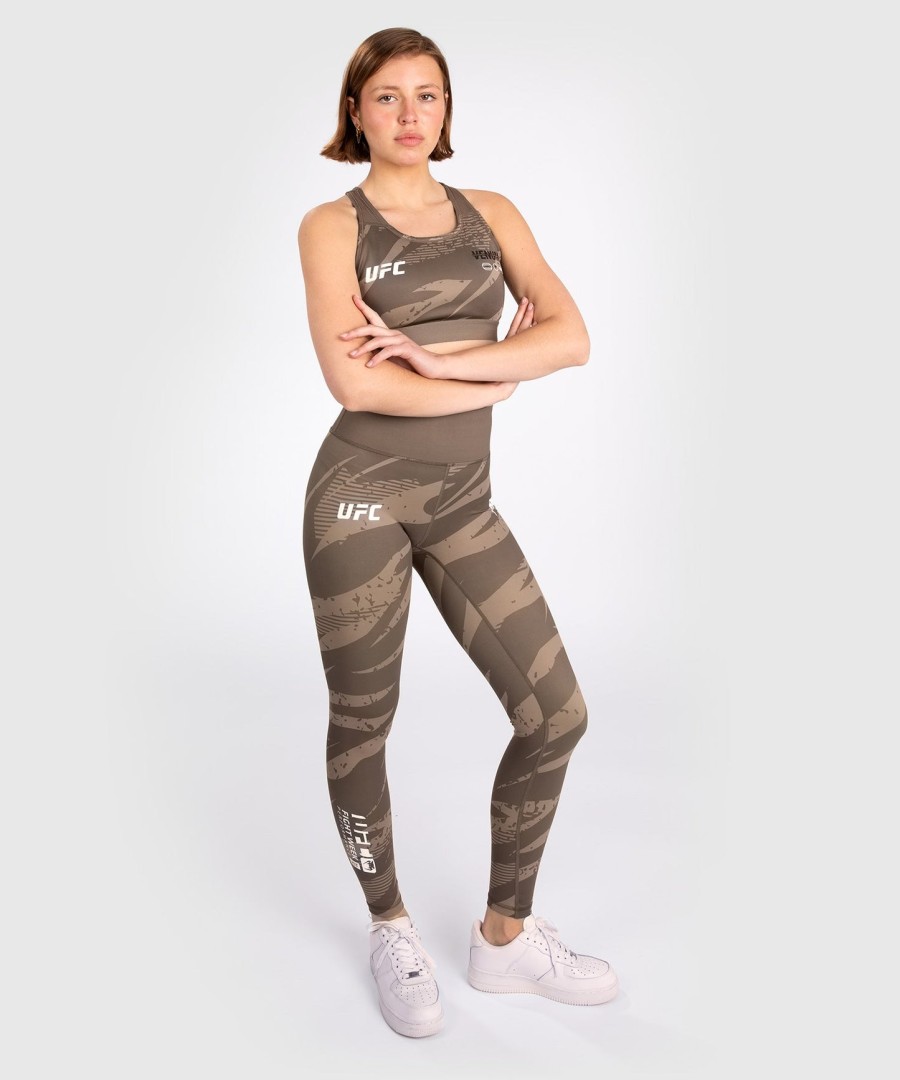 top esportivo feminino ufc adrenaline by venum fight week - camuflagem deserto
