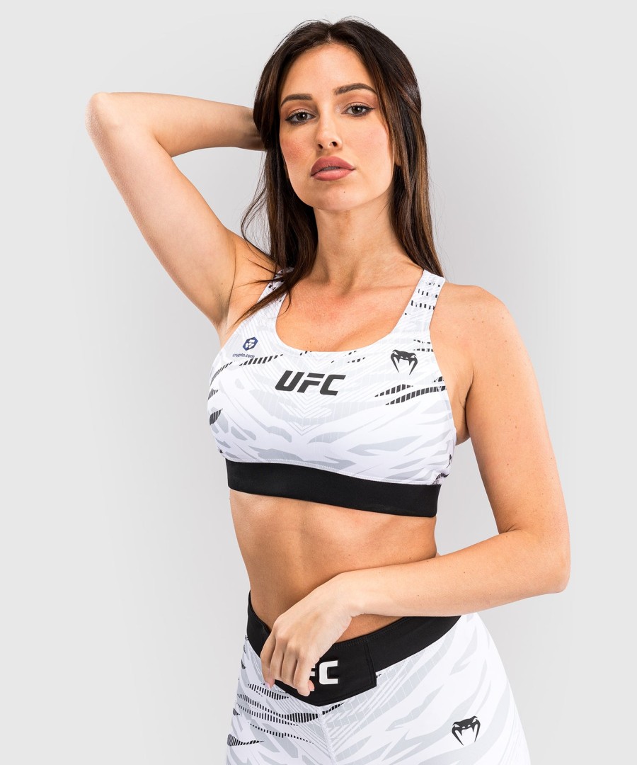 sutiã esportivo feminino ufc fusion by venum authentic fight night - branco
