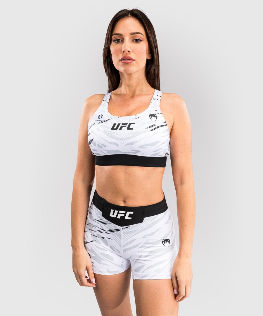 sutiã esportivo feminino ufc fusion by venum authentic fight night - branco