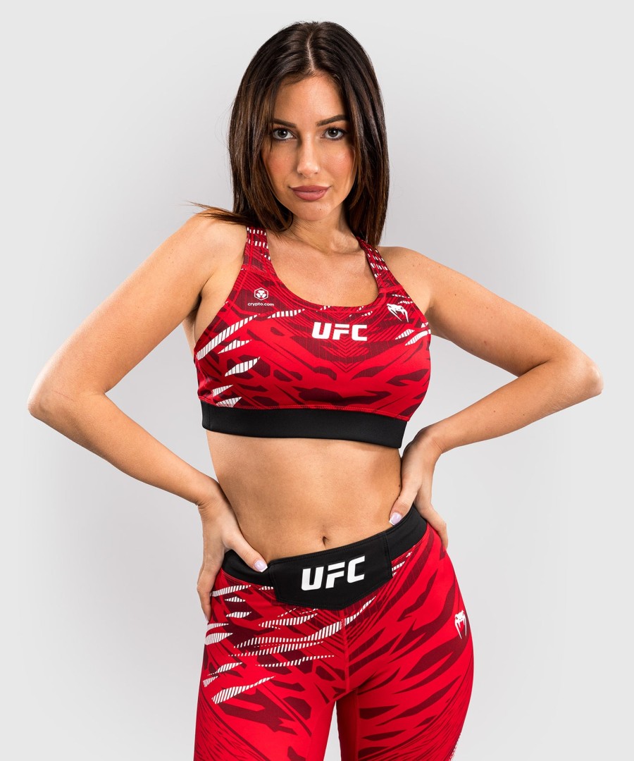 sutiã esportivo feminino ufc fusion by venum authentic fight night - vermelho