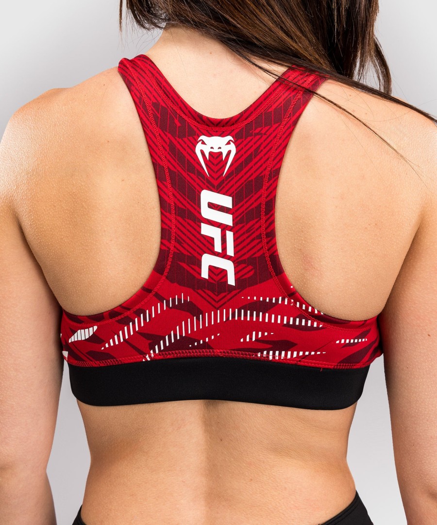 sutiã esportivo feminino ufc fusion by venum authentic fight night - vermelho
