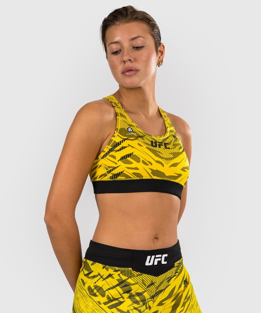 sutiã esportivo feminino ufc fusion by venum authentic fight night - amarelo