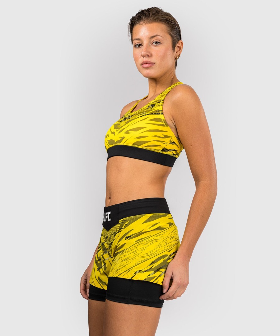 sutiã esportivo feminino ufc fusion by venum authentic fight night - amarelo