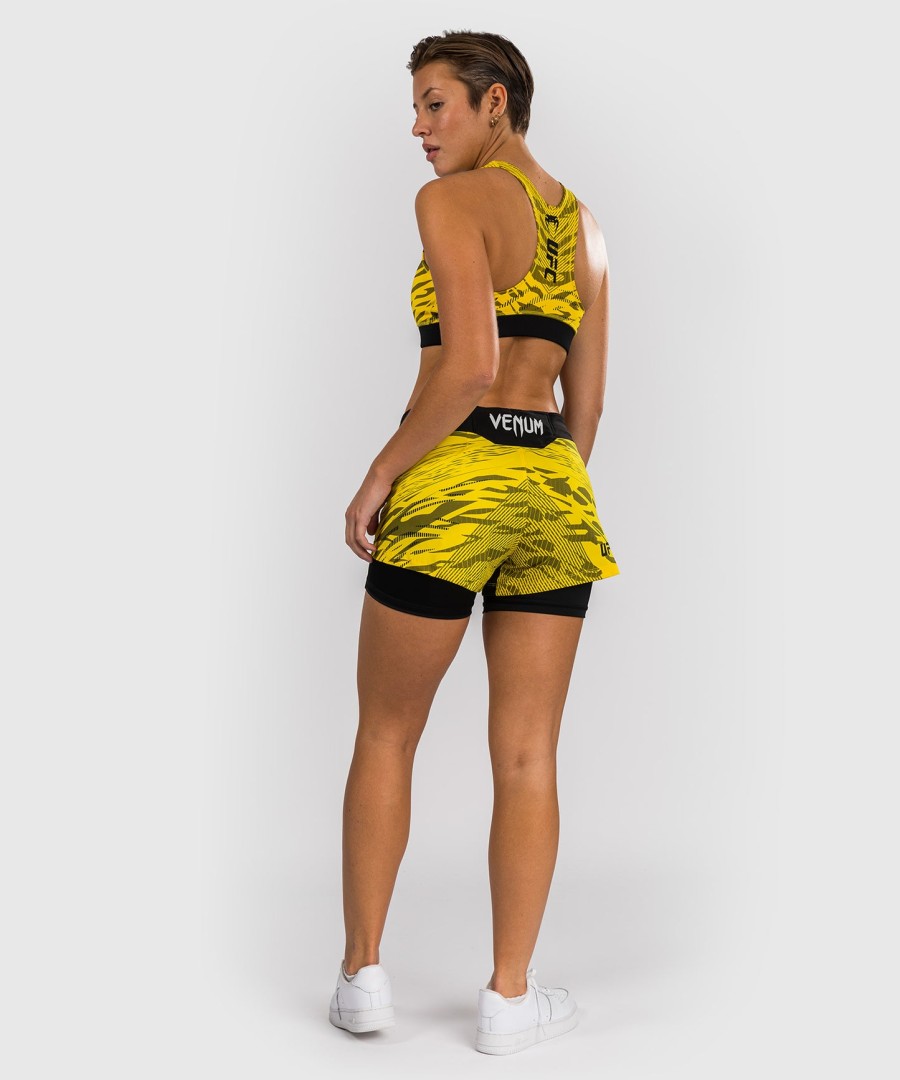 sutiã esportivo feminino ufc fusion by venum authentic fight night - amarelo