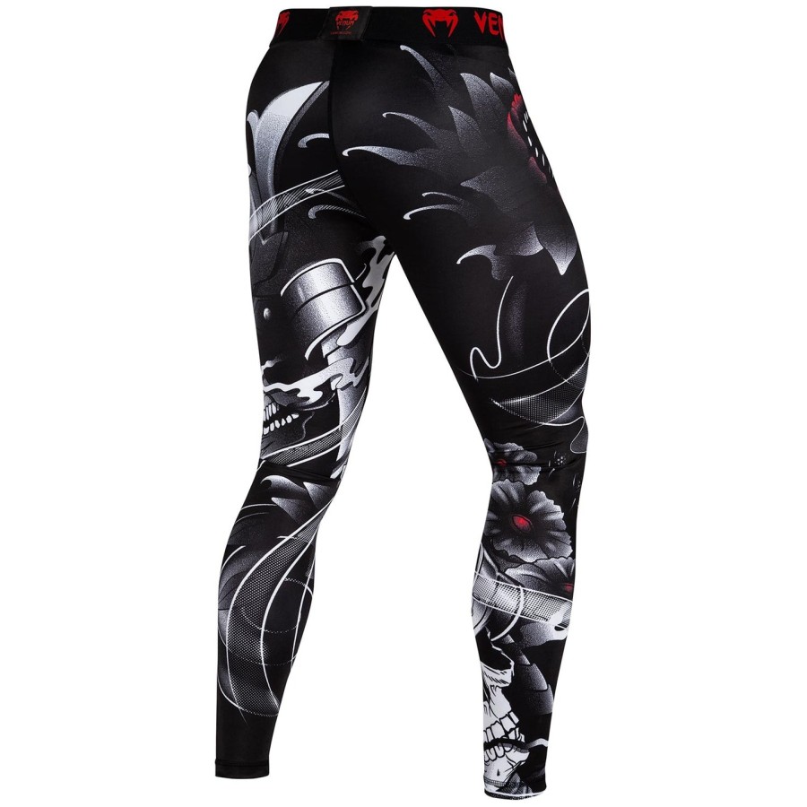 calça de compressão venum samurai skull - preta