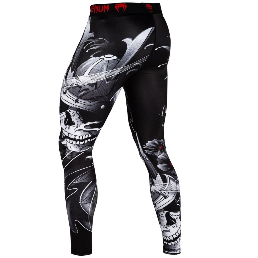 calça de compressão venum samurai skull - preta