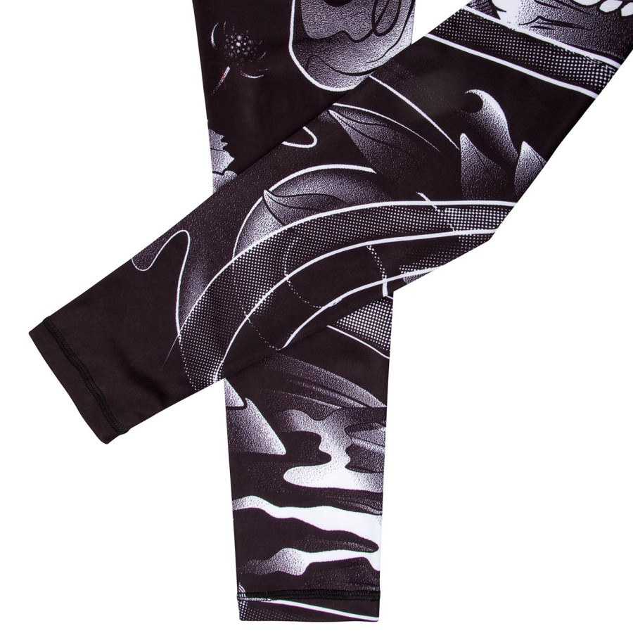 calça de compressão venum samurai skull - preta