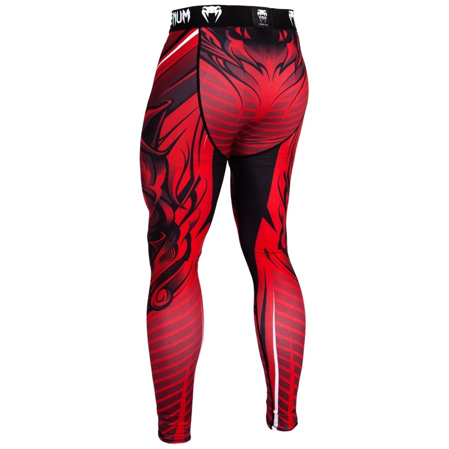 calça de compressão venum bloody roar - vermelha