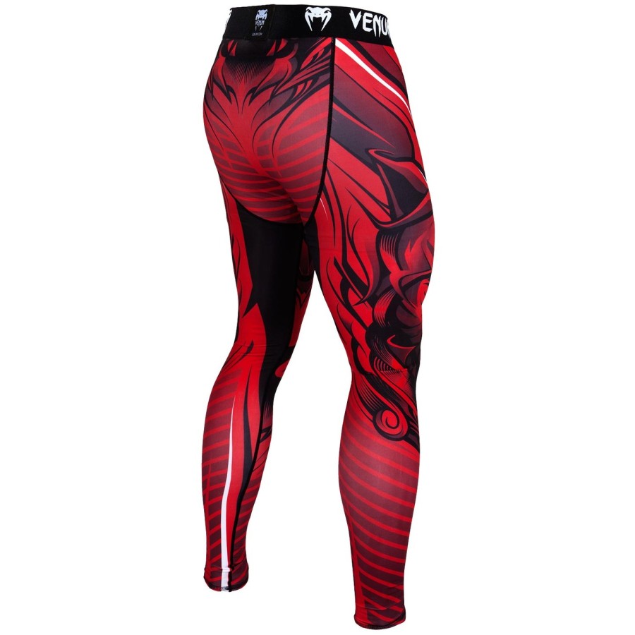 calça de compressão venum bloody roar - vermelha