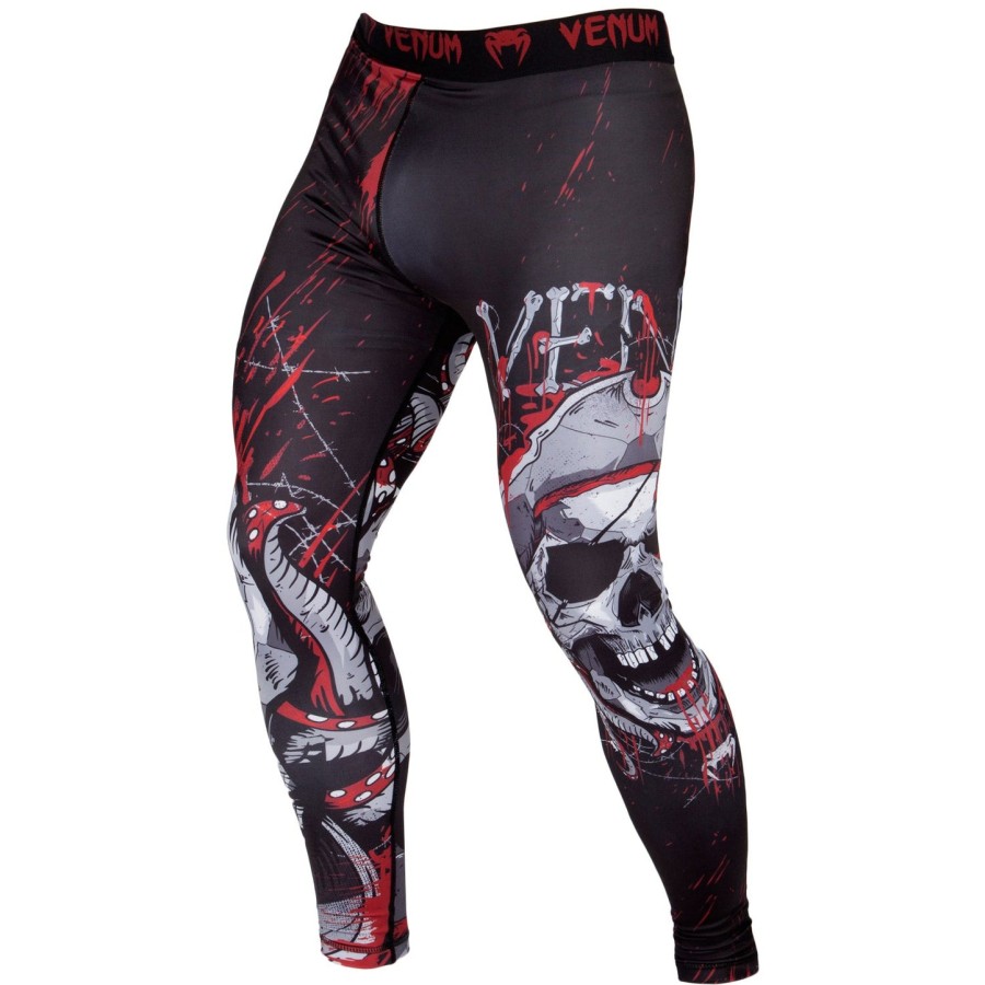 calça de compressão venum pirate 3.0 - pretovermelho