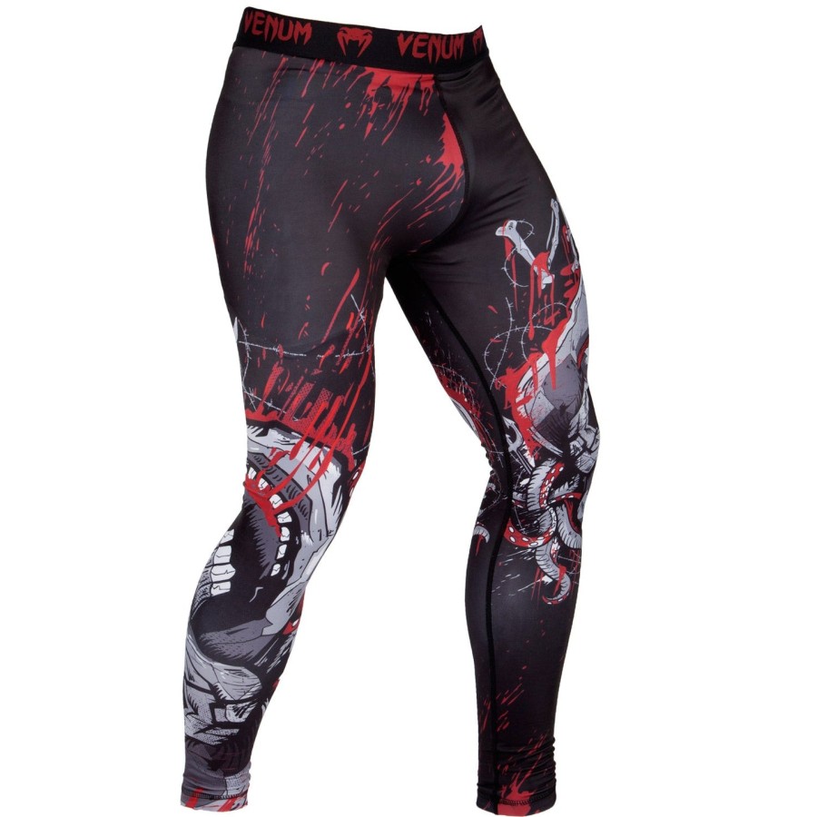 calça de compressão venum pirate 3.0 - pretovermelho