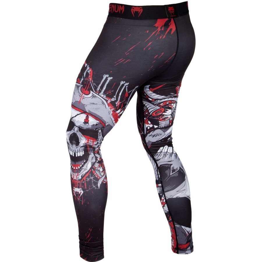 calça de compressão venum pirate 3.0 - pretovermelho