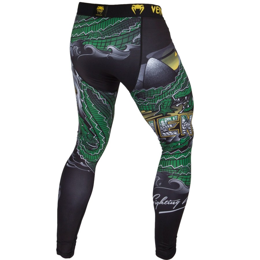 meia-calça de compressão venum crocodile - pretoverde