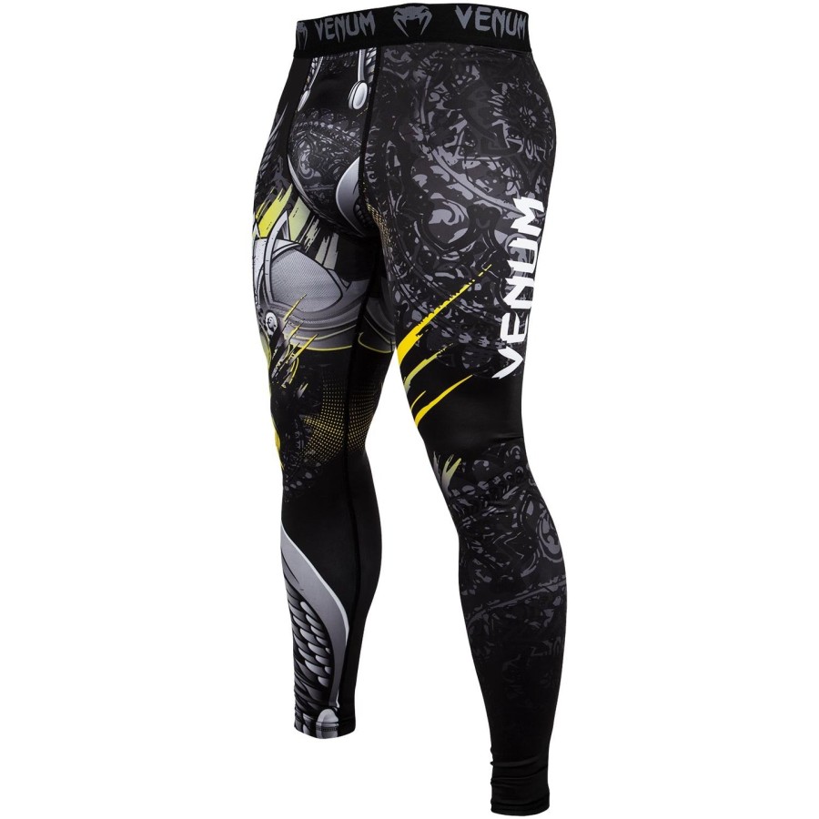 calça de compressão venum viking 2.0 - pretoamarelo