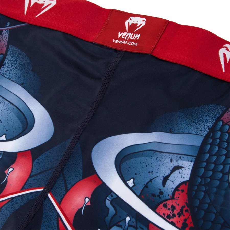 calça de compressão venum rooster - azul marinholaranja