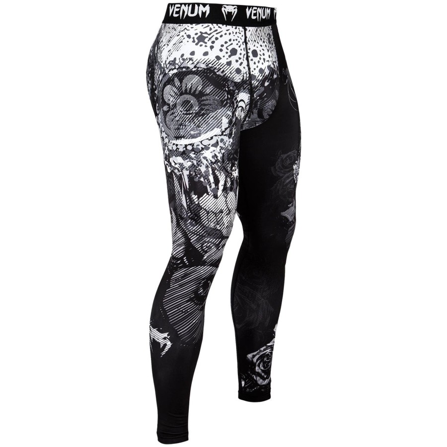 calça de compressão venum santa muerte 3.0 - pretobranco