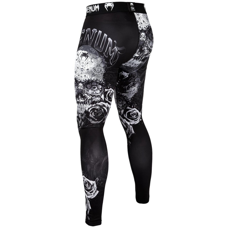 calça de compressão venum santa muerte 3.0 - pretobranco