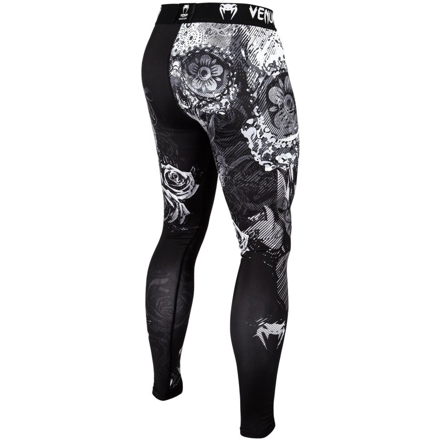 calça de compressão venum santa muerte 3.0 - pretobranco