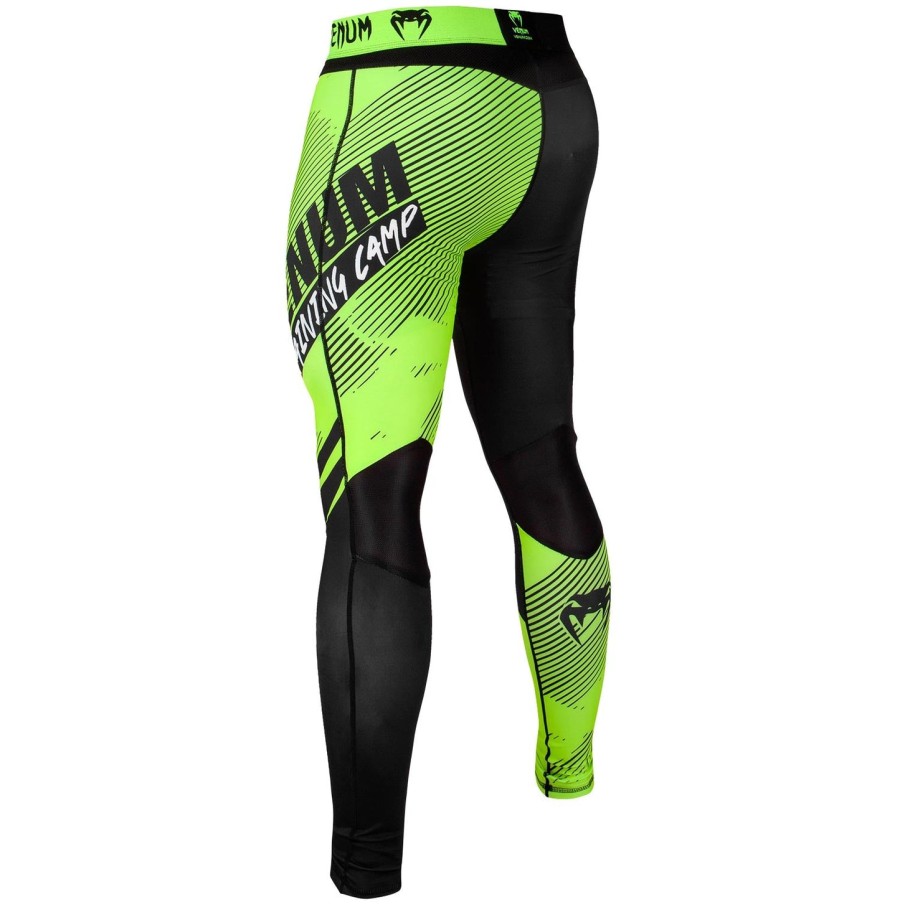 calça de compressão venum training camp 2.0 - pretaamarelo neon