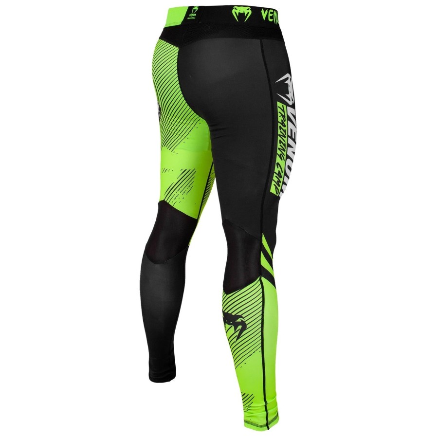 calça de compressão venum training camp 2.0 - pretaamarelo neon