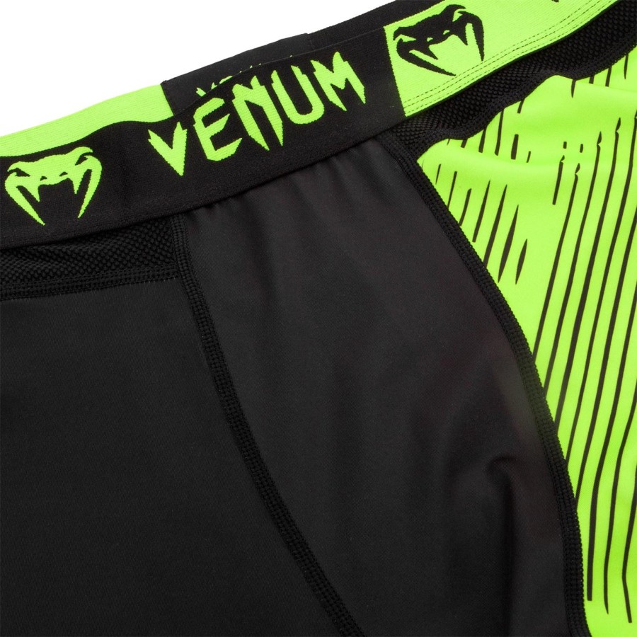 calça de compressão venum training camp 2.0 - pretaamarelo neon