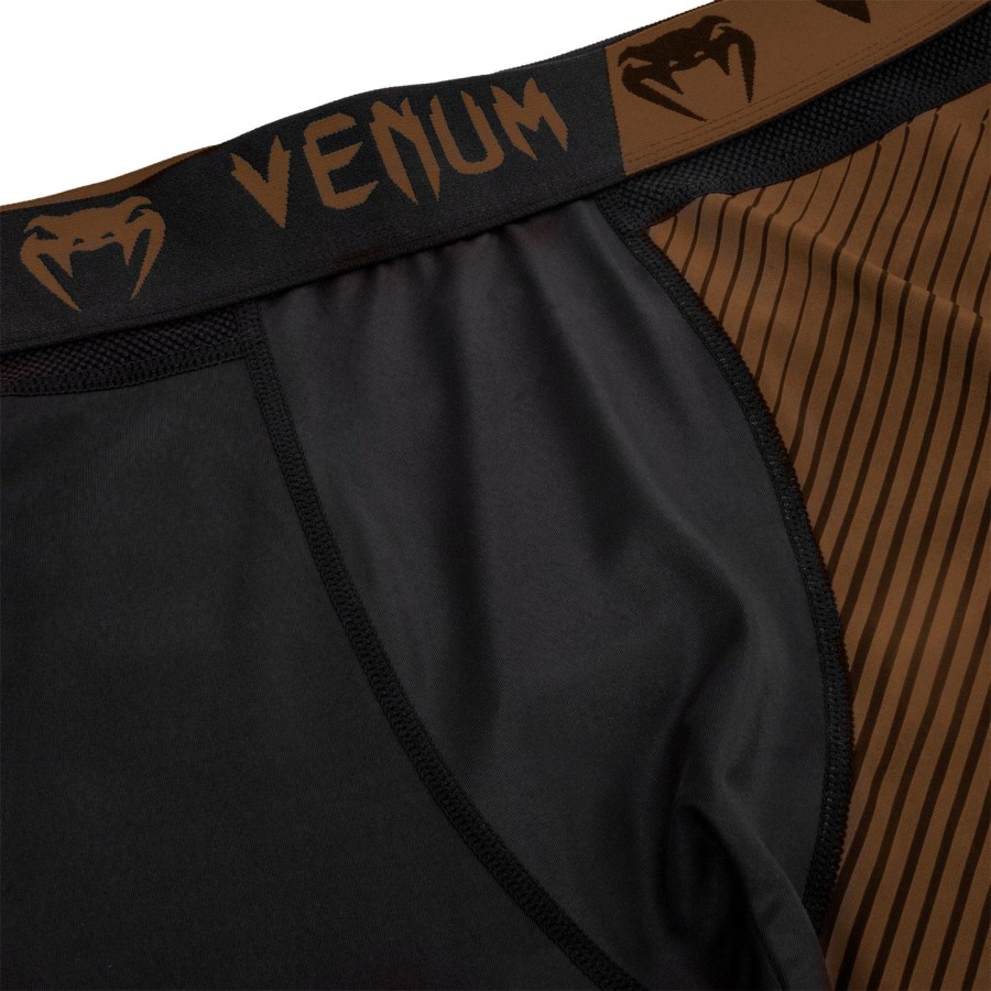 calça de compressão venum nogi 2.0 - pretamarrom