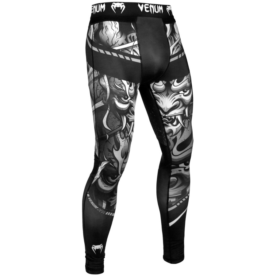 calça de compressão venum devil - brancapreta
