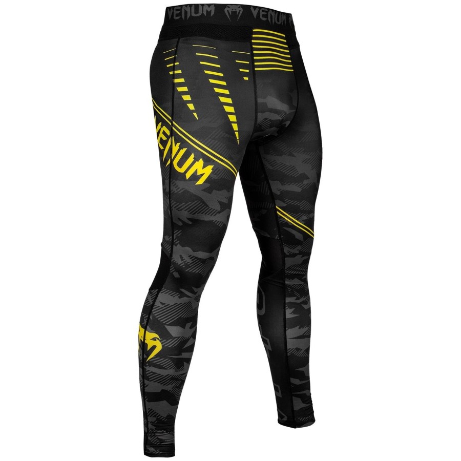 calça de compressão venum okinawa 2.0 - pretoamarelo