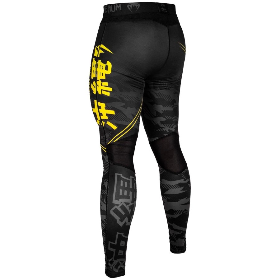 calça de compressão venum okinawa 2.0 - pretoamarelo