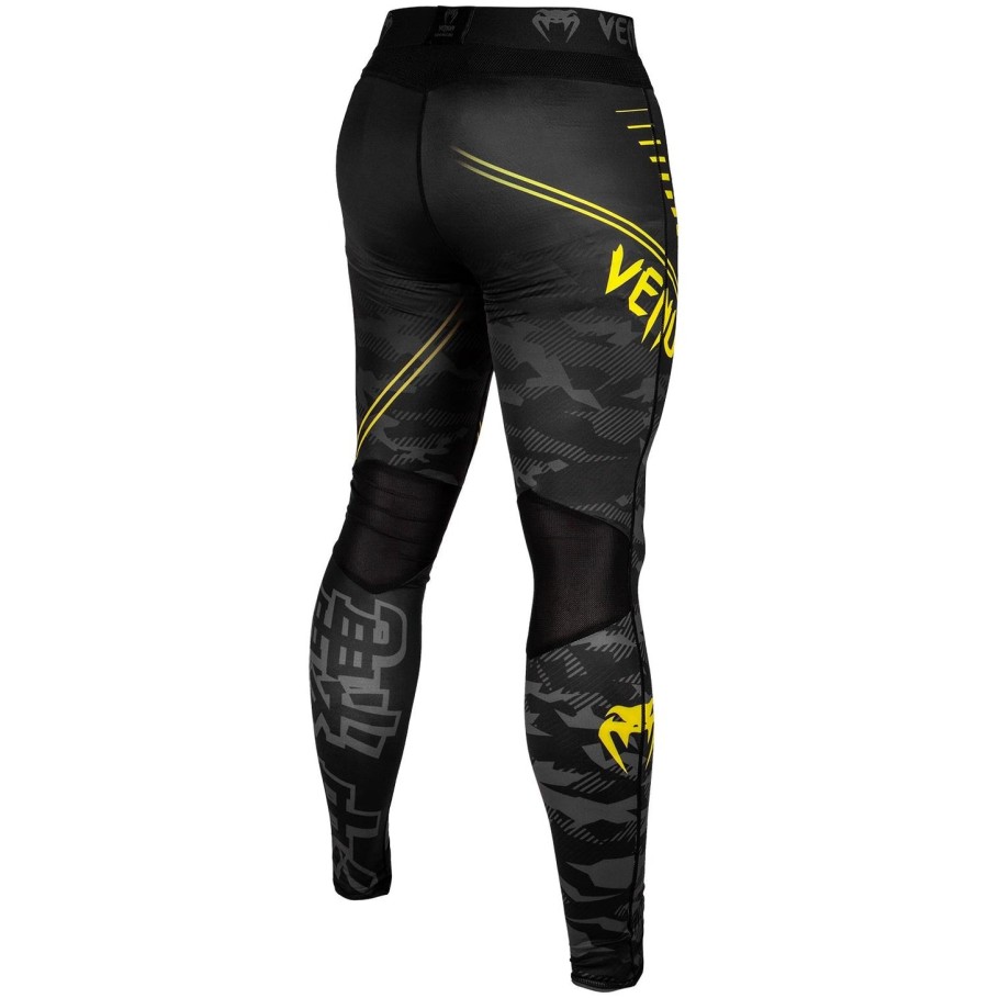 calça de compressão venum okinawa 2.0 - pretoamarelo