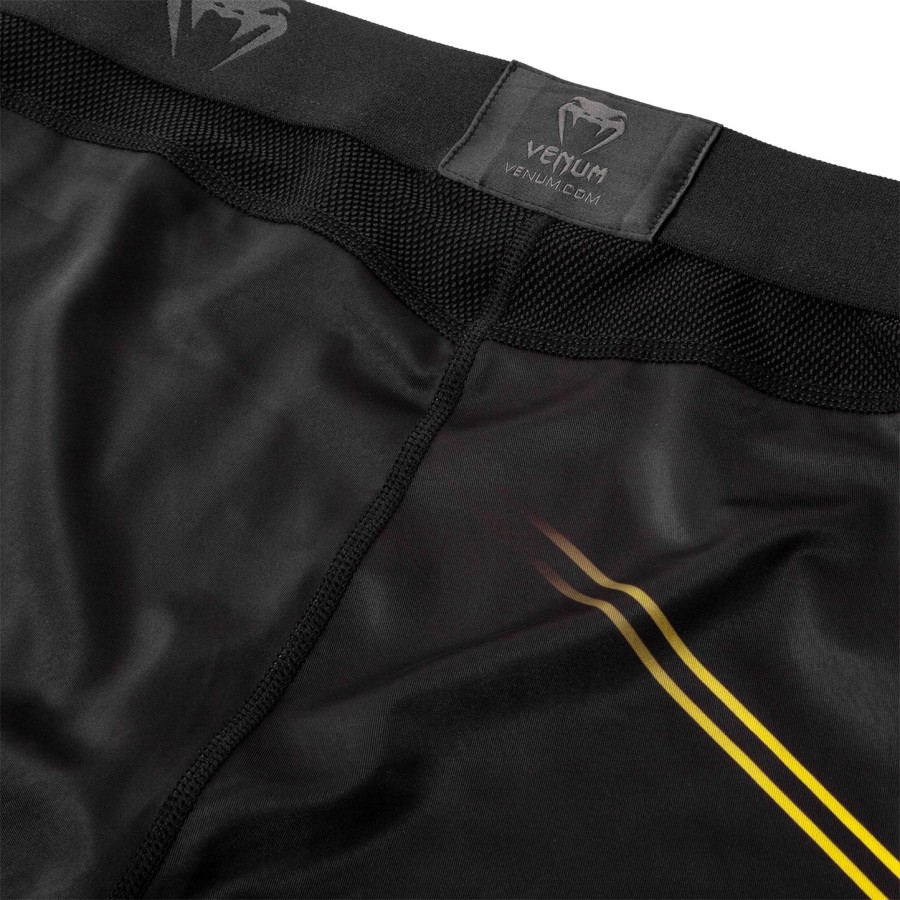 calça de compressão venum okinawa 2.0 - pretoamarelo
