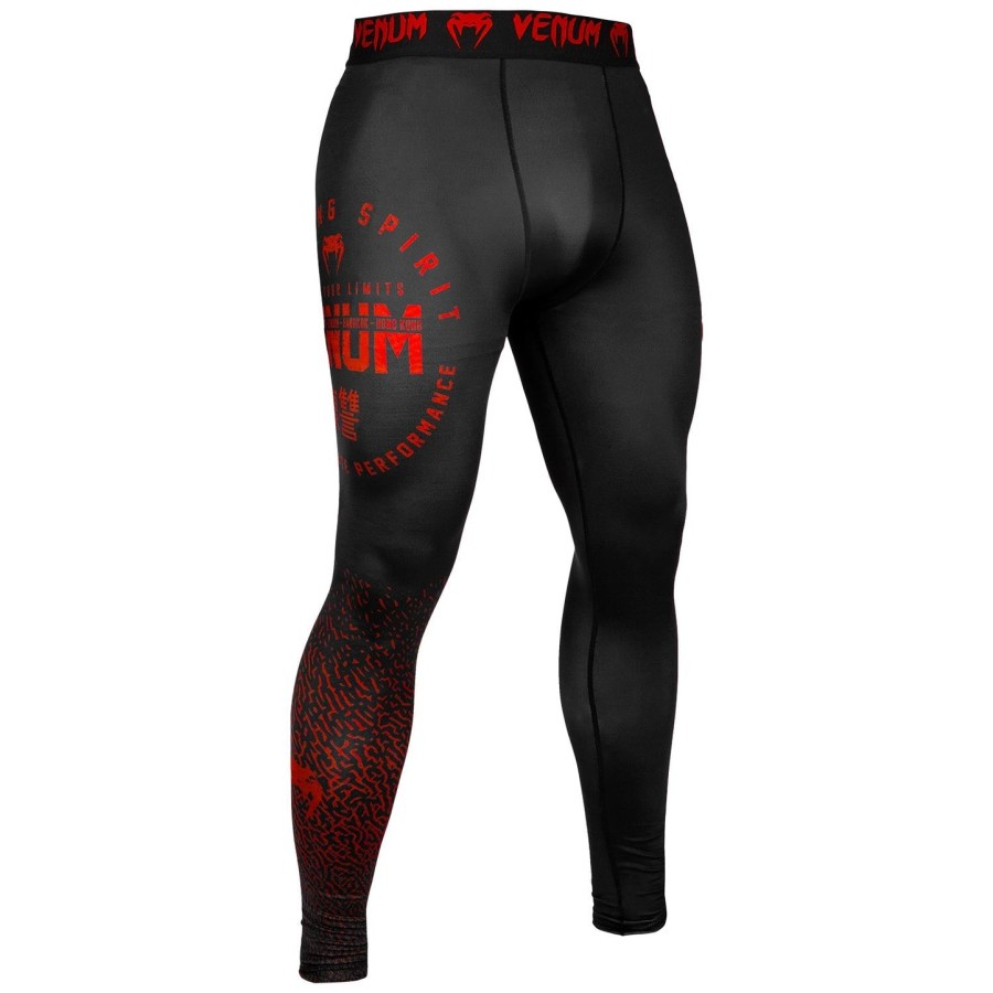 calça de compressão venum signature - pretovermelho